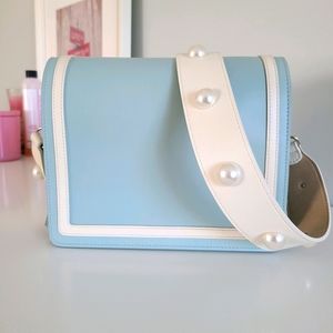 FIND KAPOOR TEAL SHOULDER BAG